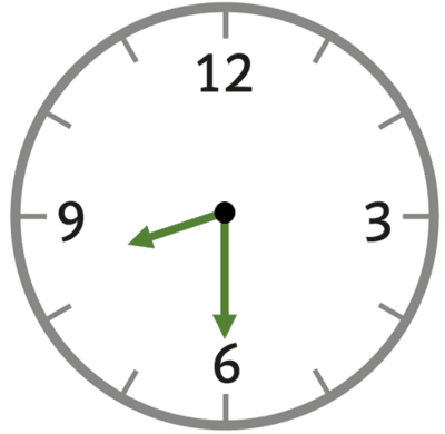 Clock showing half past eight