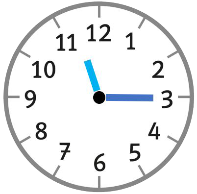 Clock showing 11:15