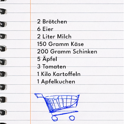 Einkaufszettel 1